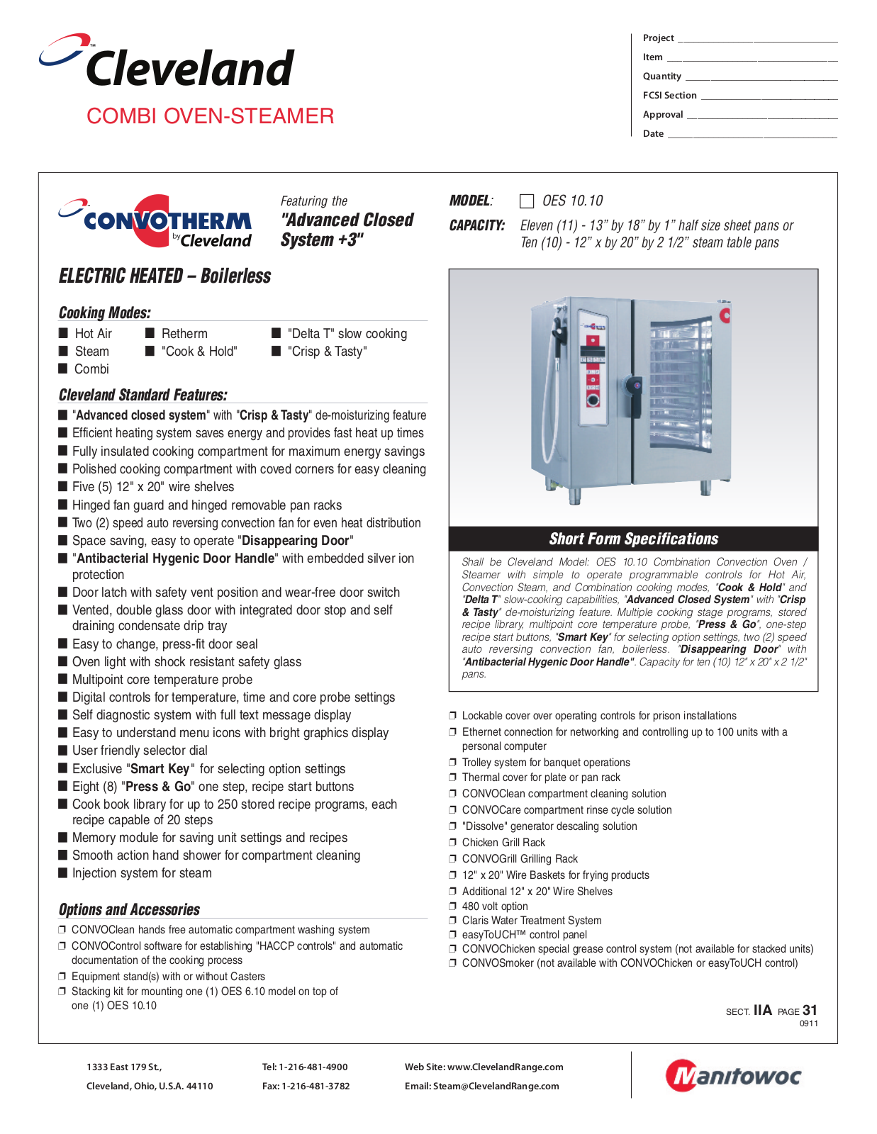 Cleveland OES 10.10 User Manual