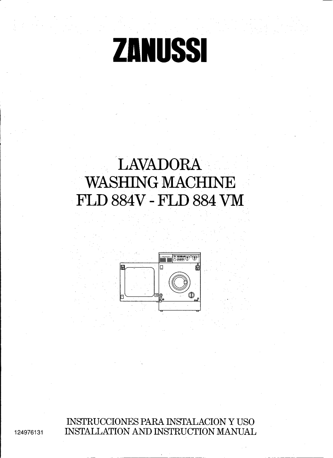 Zanussi FLD884V, FLD884VM User Manual