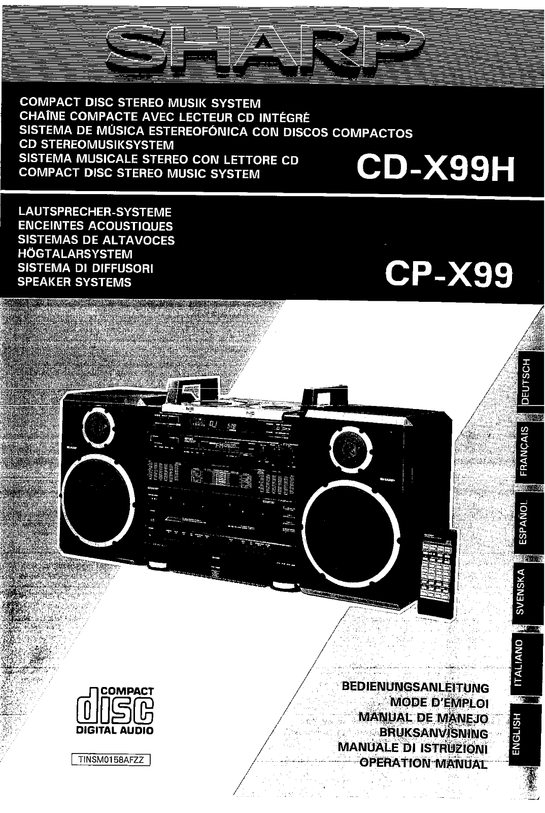 Sharp CD-X99H, CD-SX99H, CP-X99 Manual