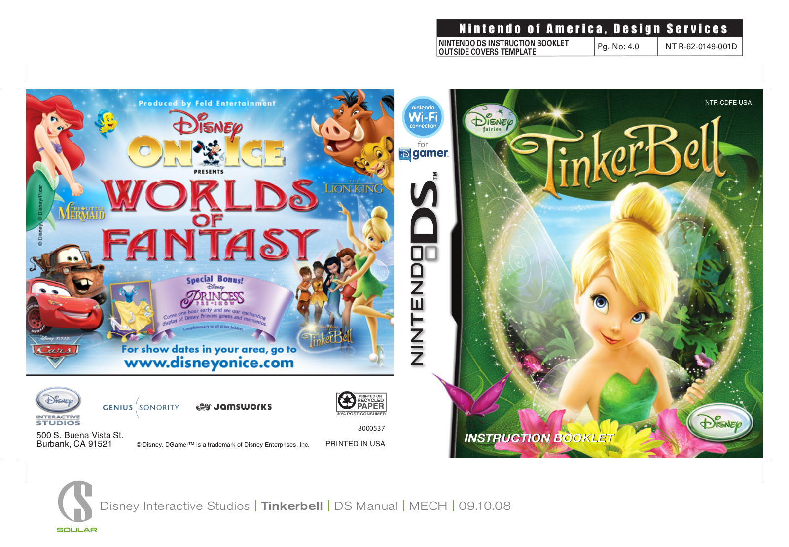 Disney Fairies- Tinker Bell Nintendo User Manual