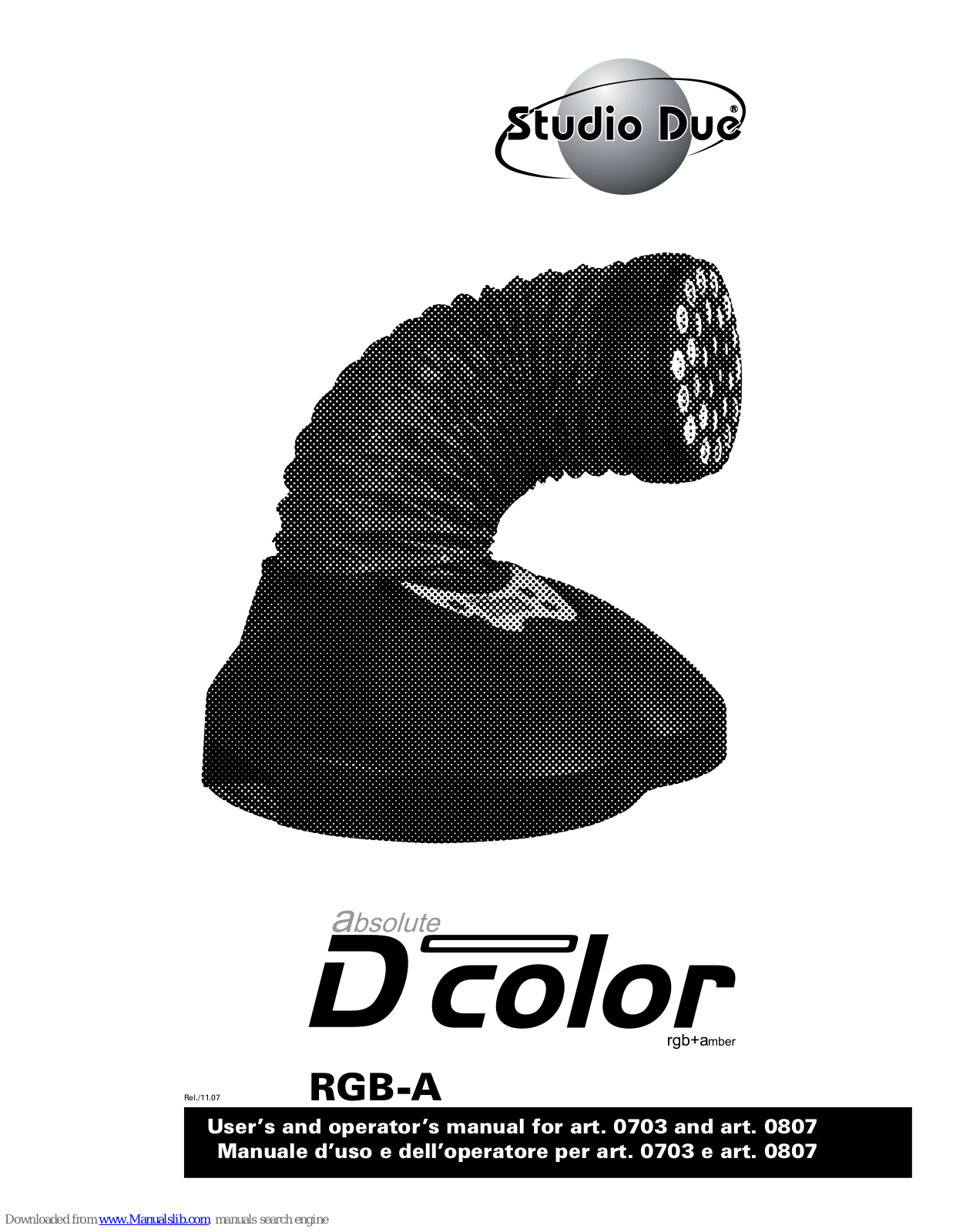 STUDIO DUE D-Color, Absolute D Color Operator's Manual