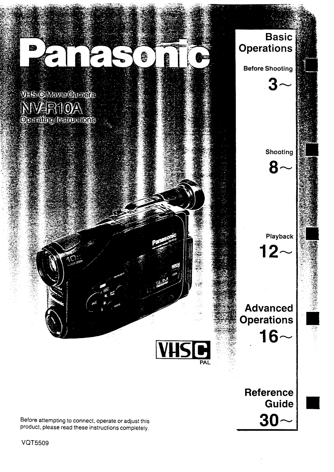 Panasonic NV-R10A Operating Instruction