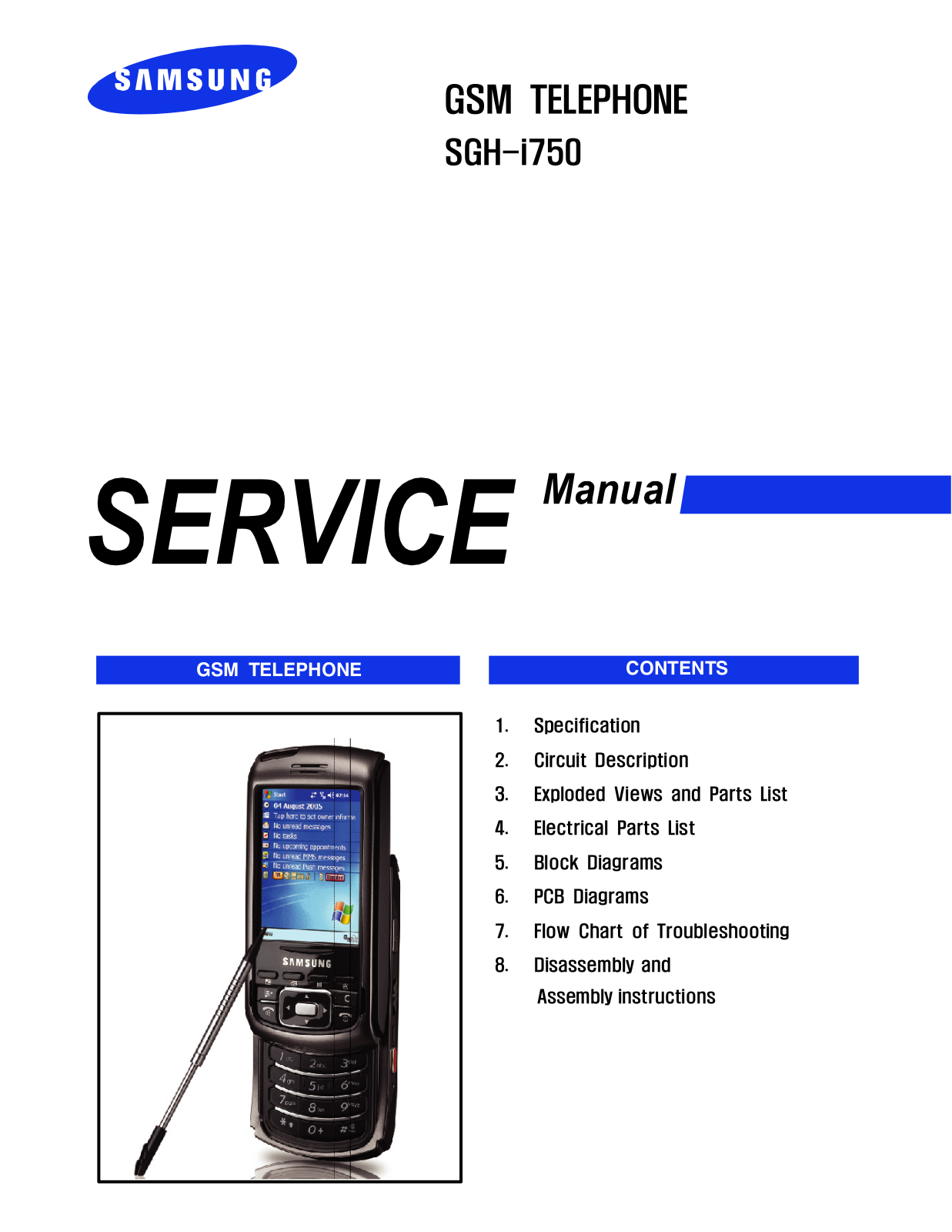 Samsung i750 Service Manual