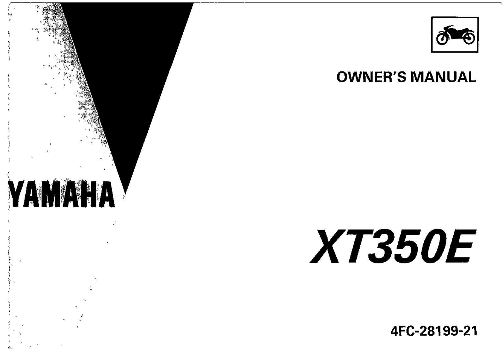 Yamaha XT350 E 1994 Owner's manual