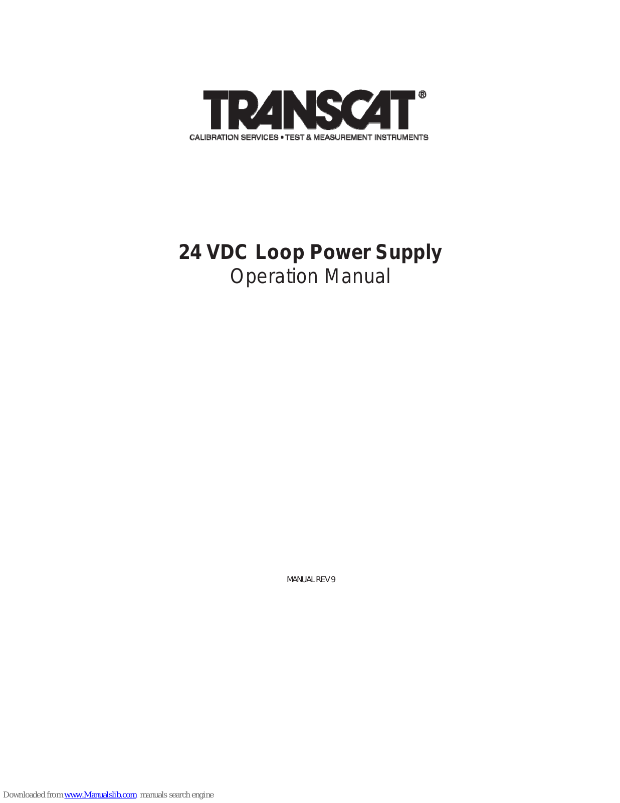 Transcat 24 VDC Operation Manual - ManualMachine.com