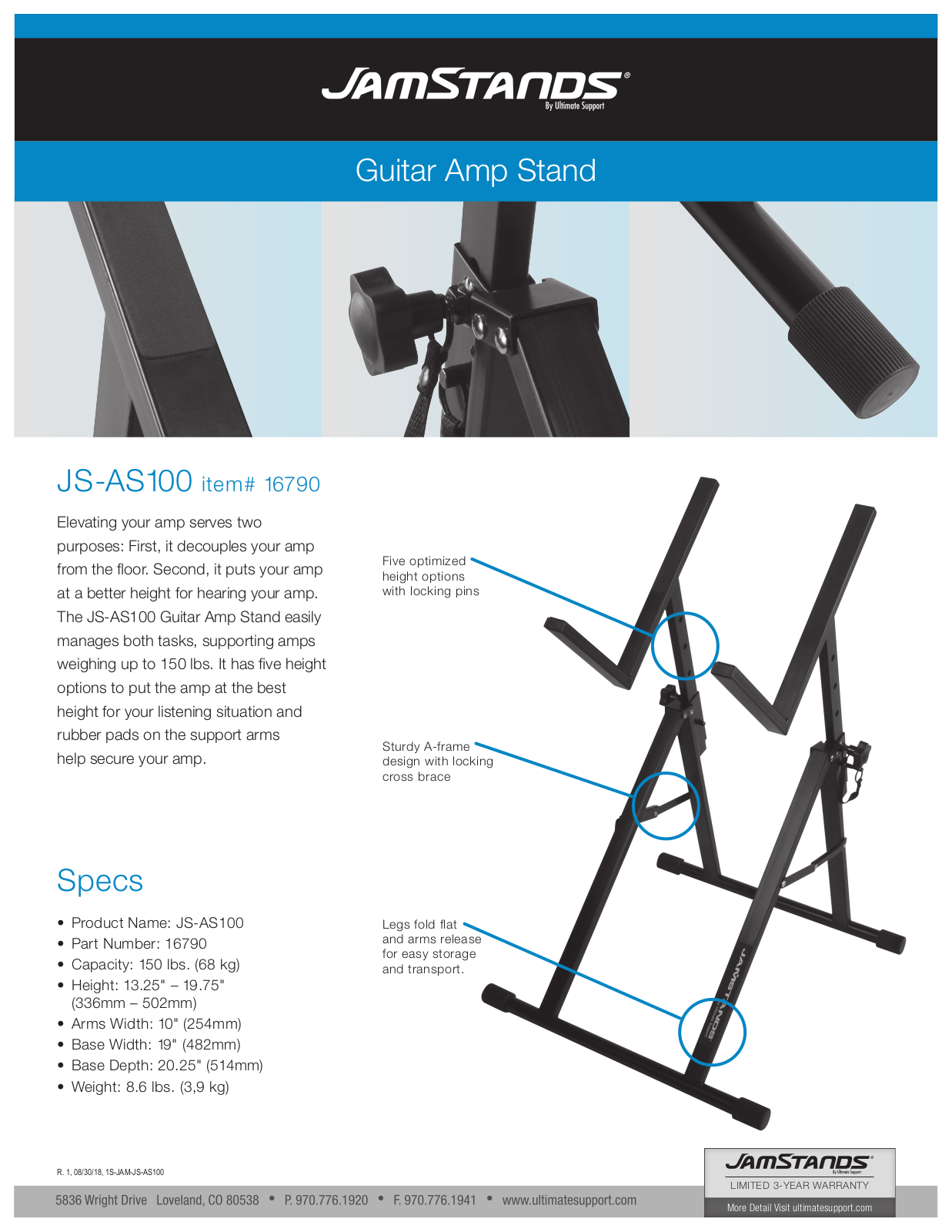 Ultimate Support JS-AS100 Users Manual - ManualMachine.com
