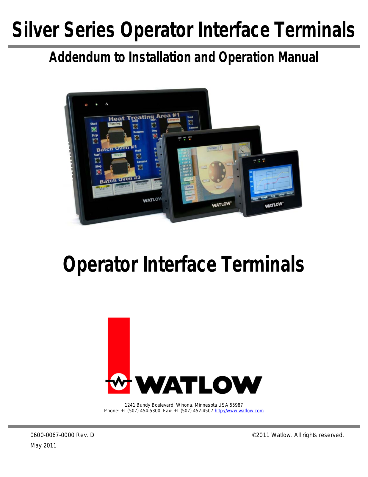 Watlow Silver Addendum User Manual