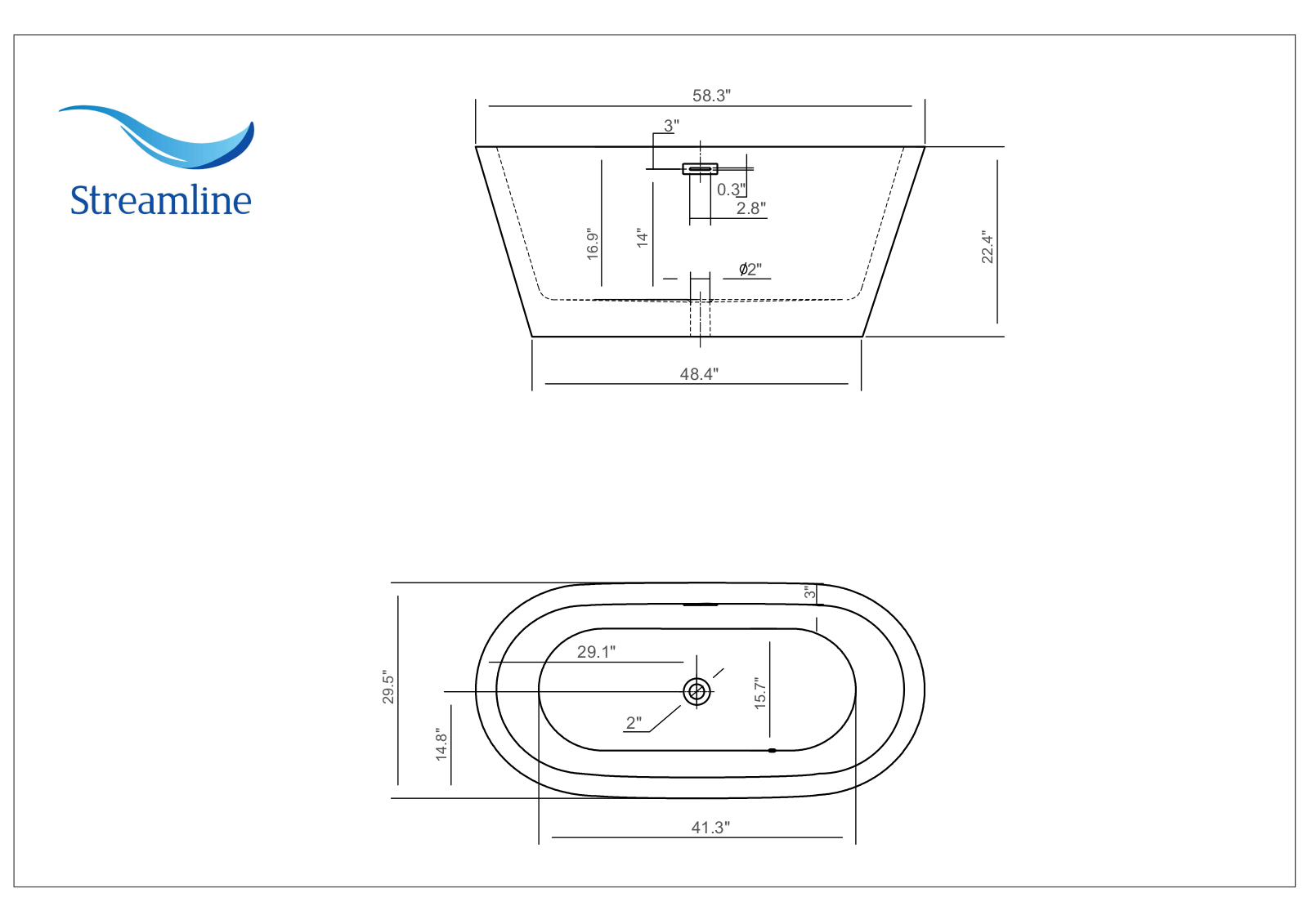 Streamline M216058FSWHDM Specifications