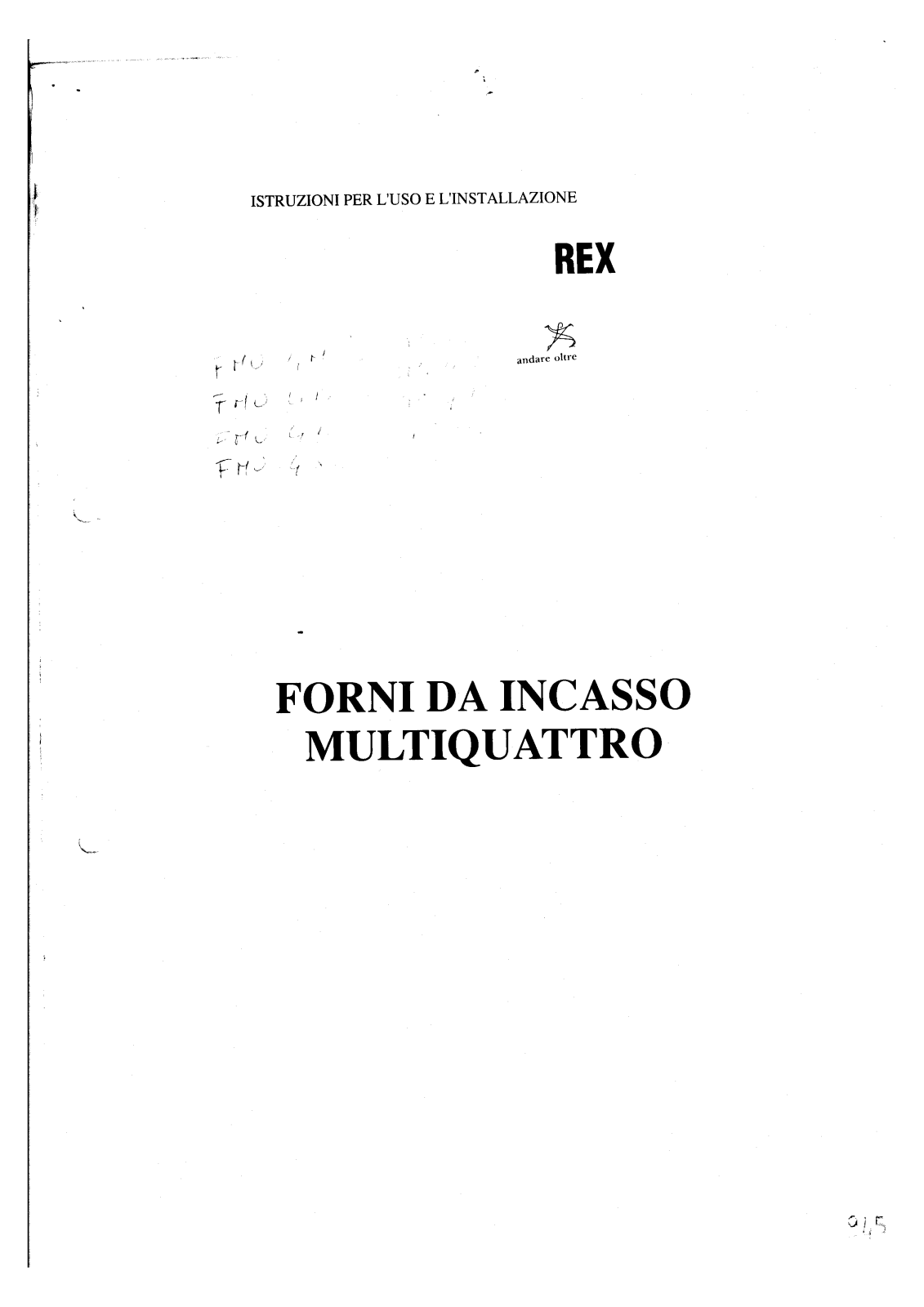 Rex FME4N, FME4B User Manual