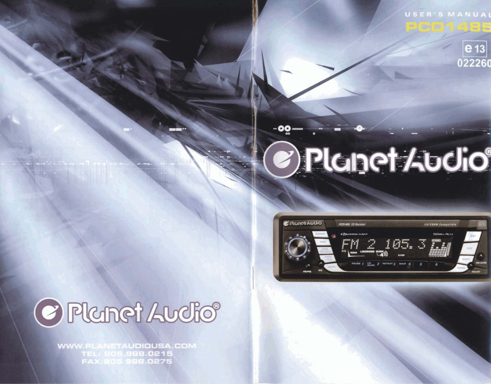 Planet Audio PCD1485 Users Manual - ManualMachine.com