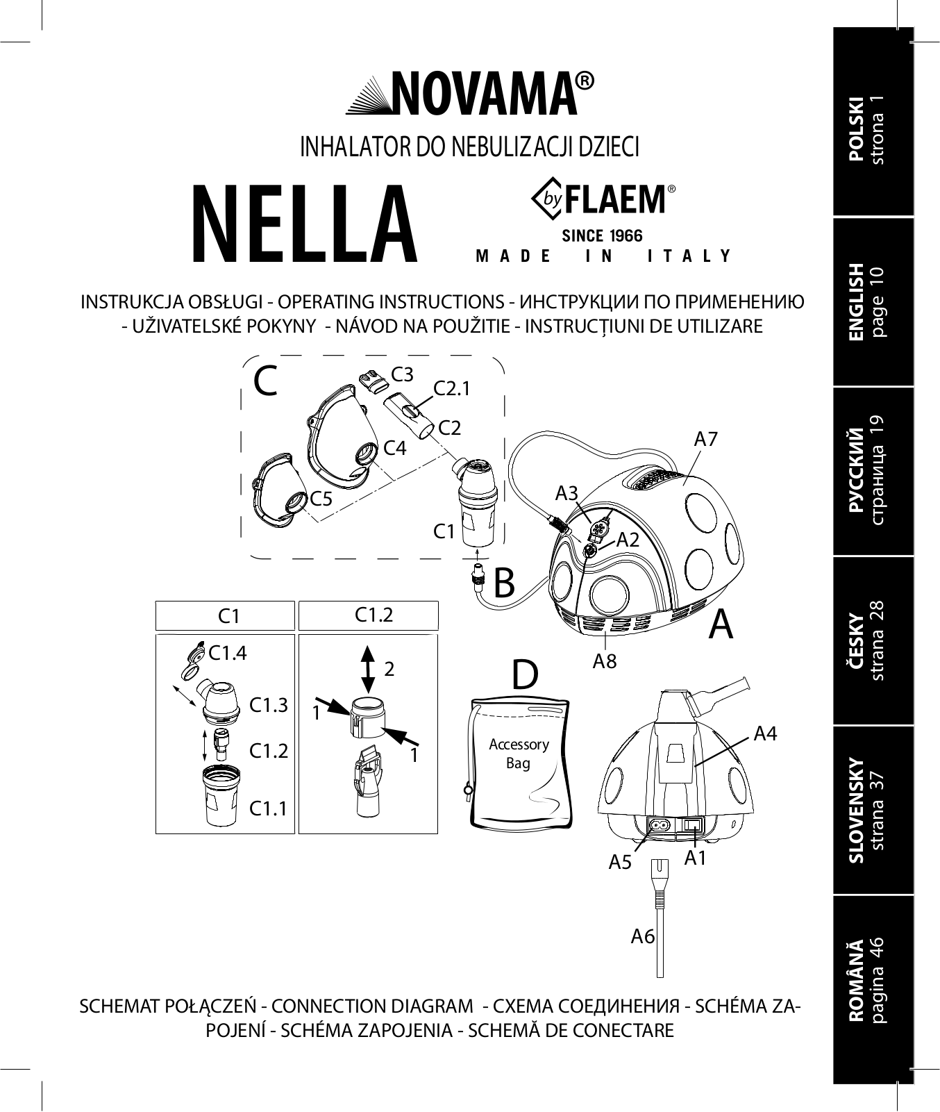 Flaem NOVAMA NELLA P0406EM F400 Operating Instructions Manual