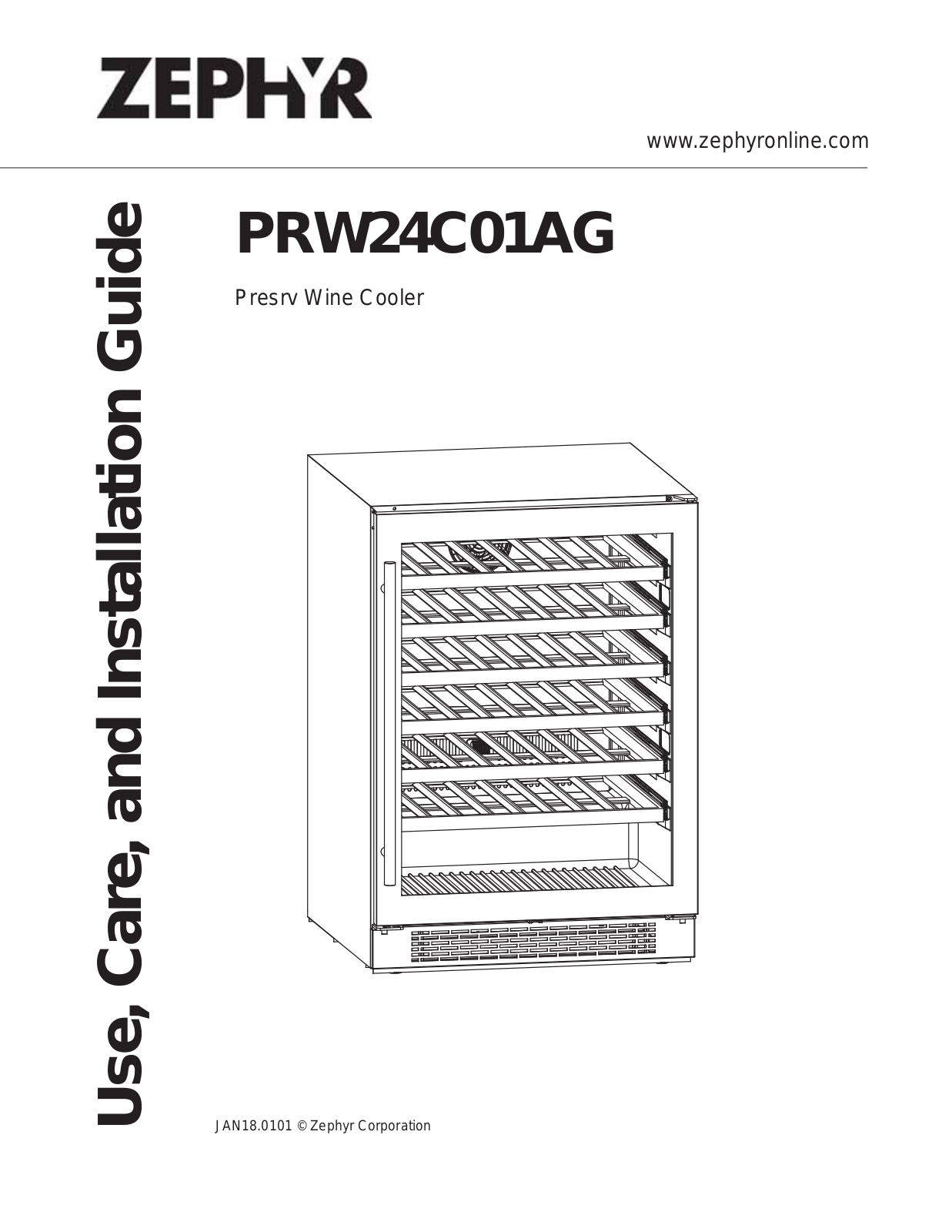 Zephyr PRW24C01AG User Manual