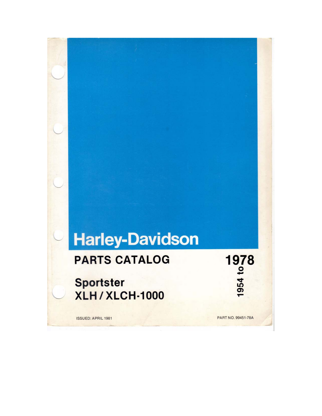 Harley Davidson XL 1954-1978 Service Manual