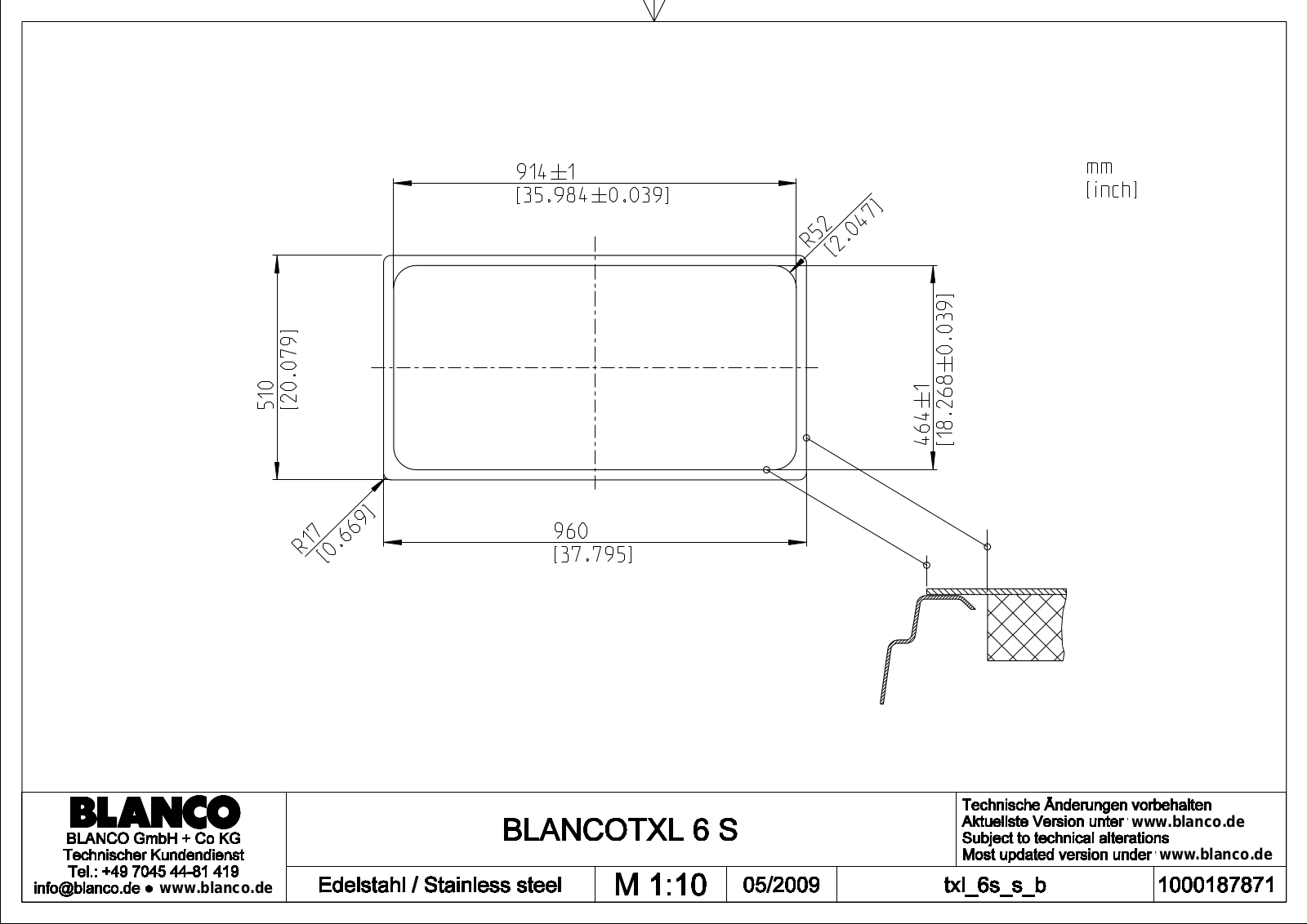 Blanco Tipo 6, Tipo XL 6S User Manual