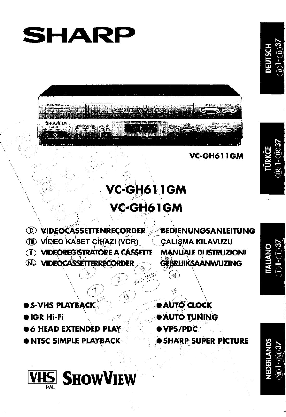 Sharp VC-GH61GM, VC-GH611GM User Manual