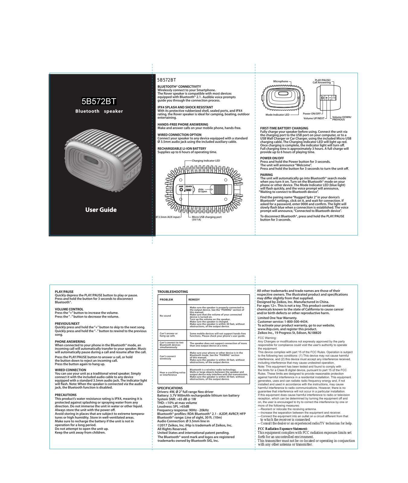 Eurosun 5B572BT Users manual