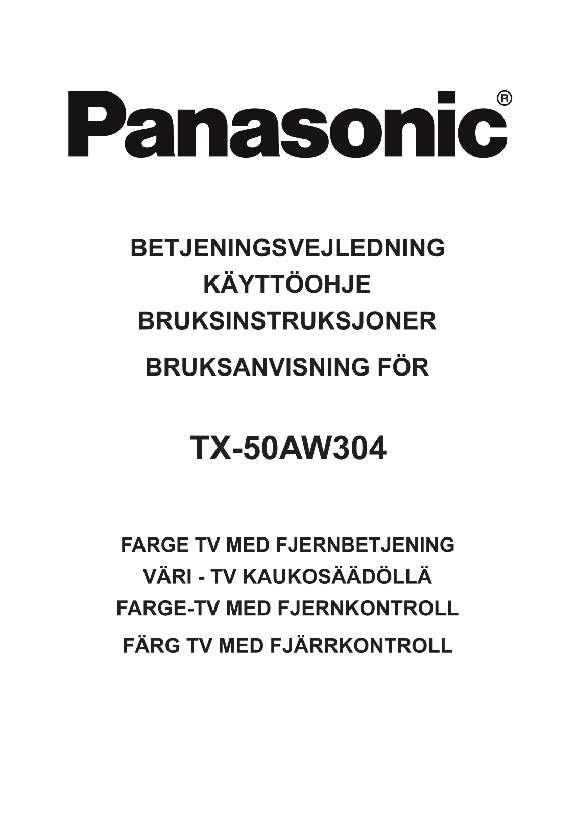 Panasonic TX-50AW304 User Manual