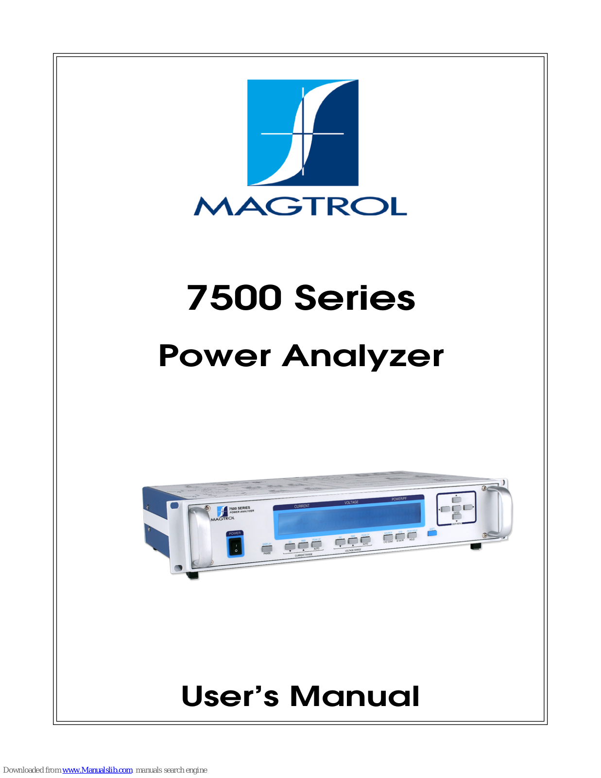 Magtrol 7500 SERIES User Manual