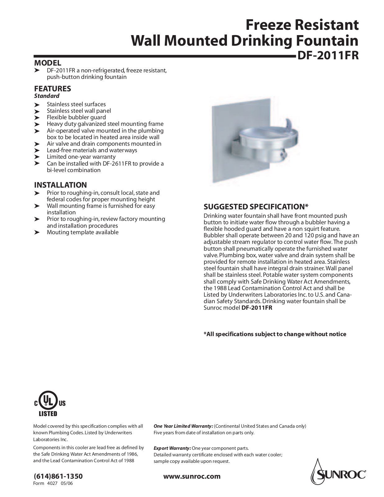 Oasis DF-2011FR User Manual