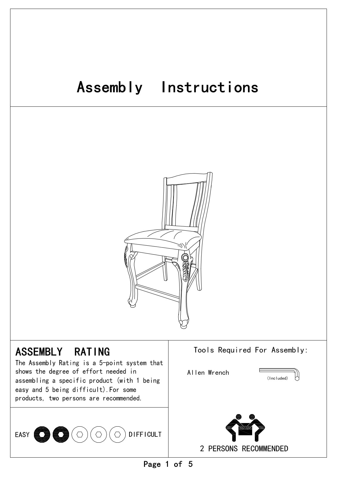 Fleur De Lis Living FDLL7716 Assembly Instructions - ManualMachine.com