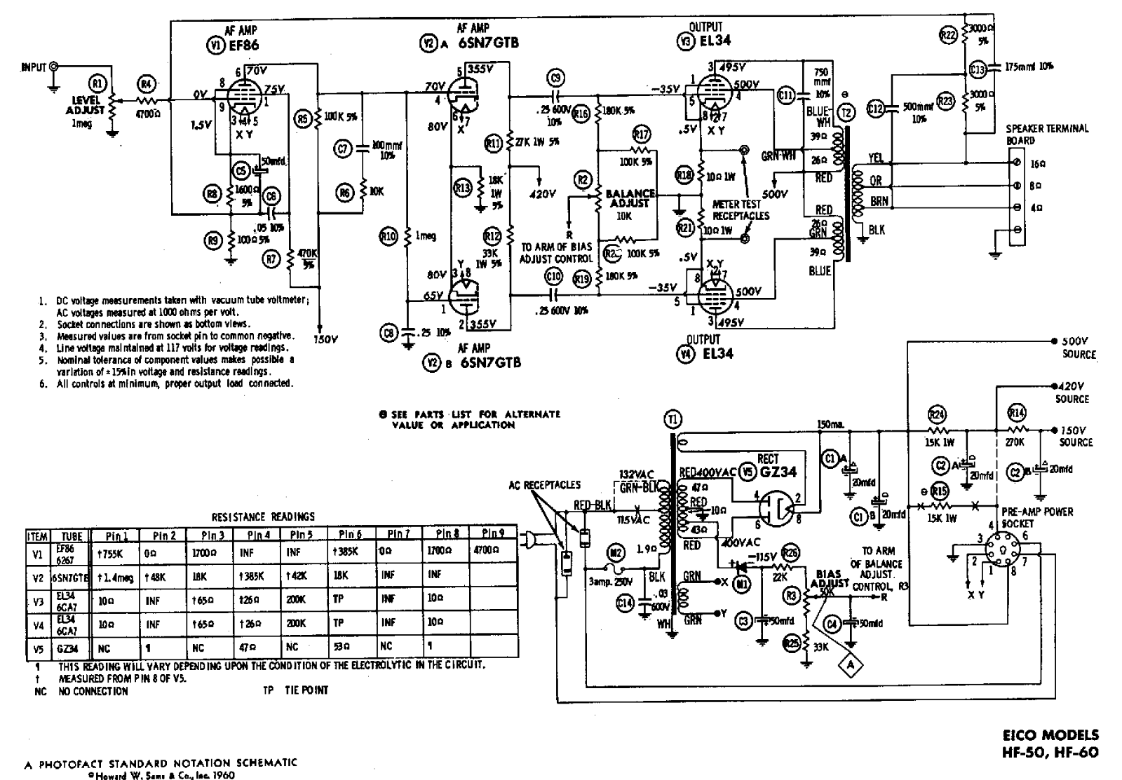 Eico hf5060 schematic