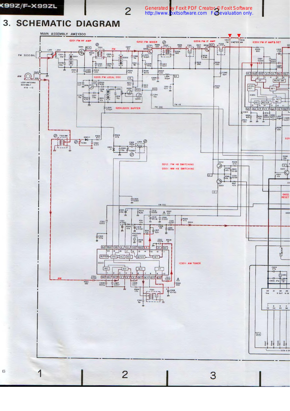 Pioneer FX-99-Z Schematic