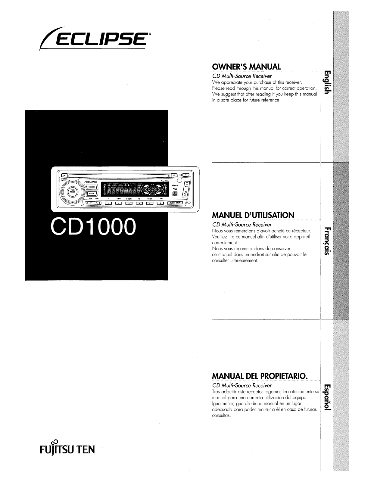 Eclipse - Fujitsu Ten CD1000 User Manual 2