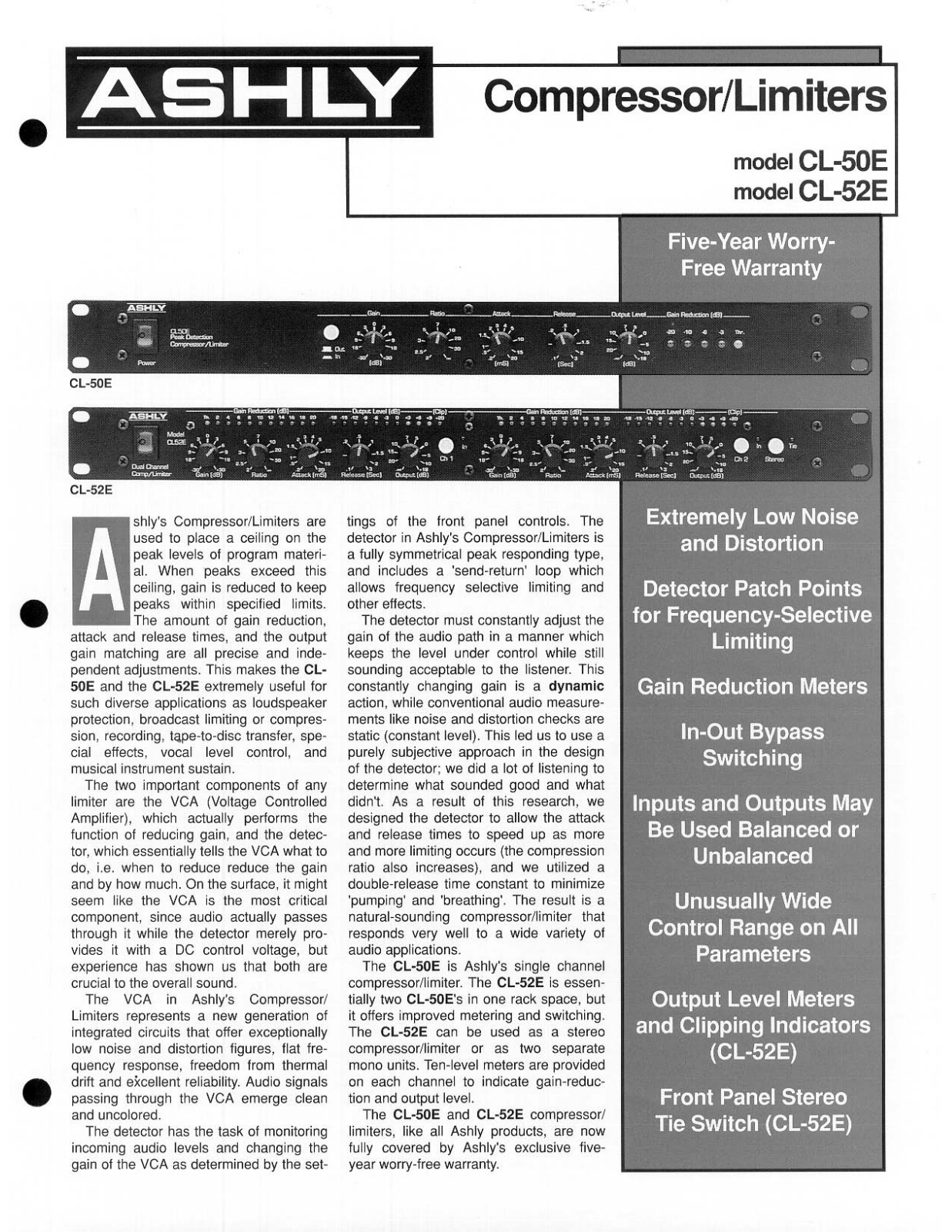 Ashly CL-50 User Manual