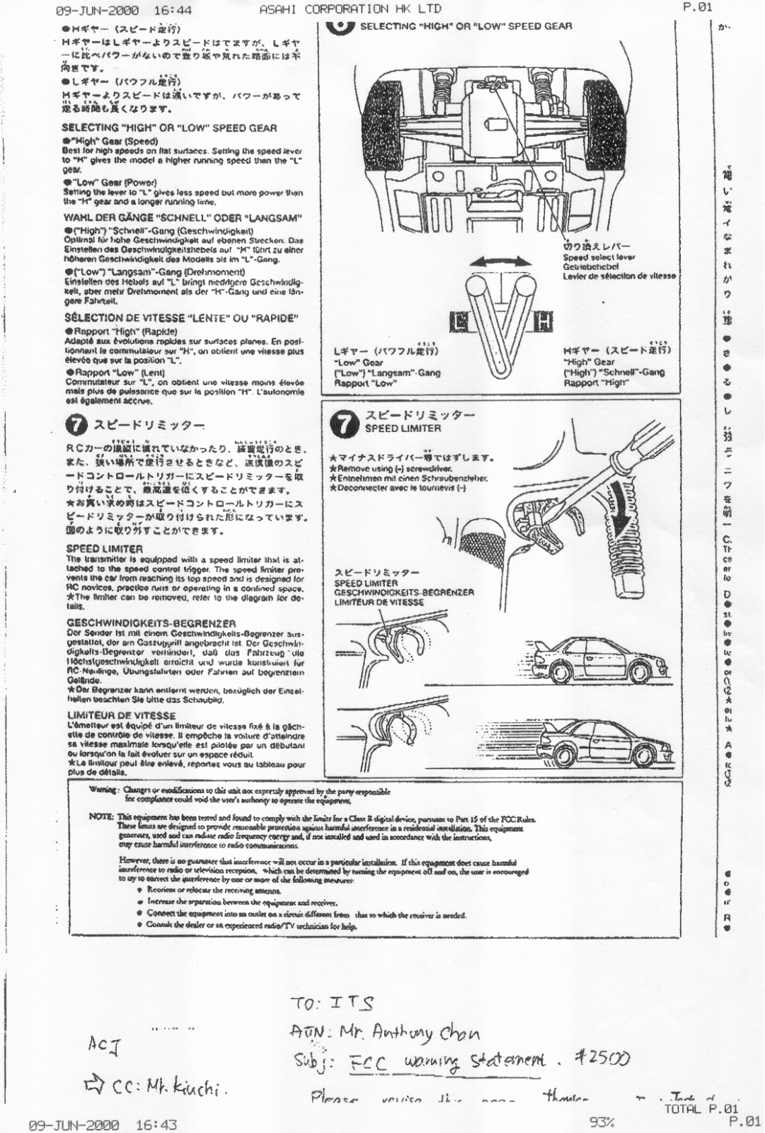 Asahi 2500 TX27 User Manual