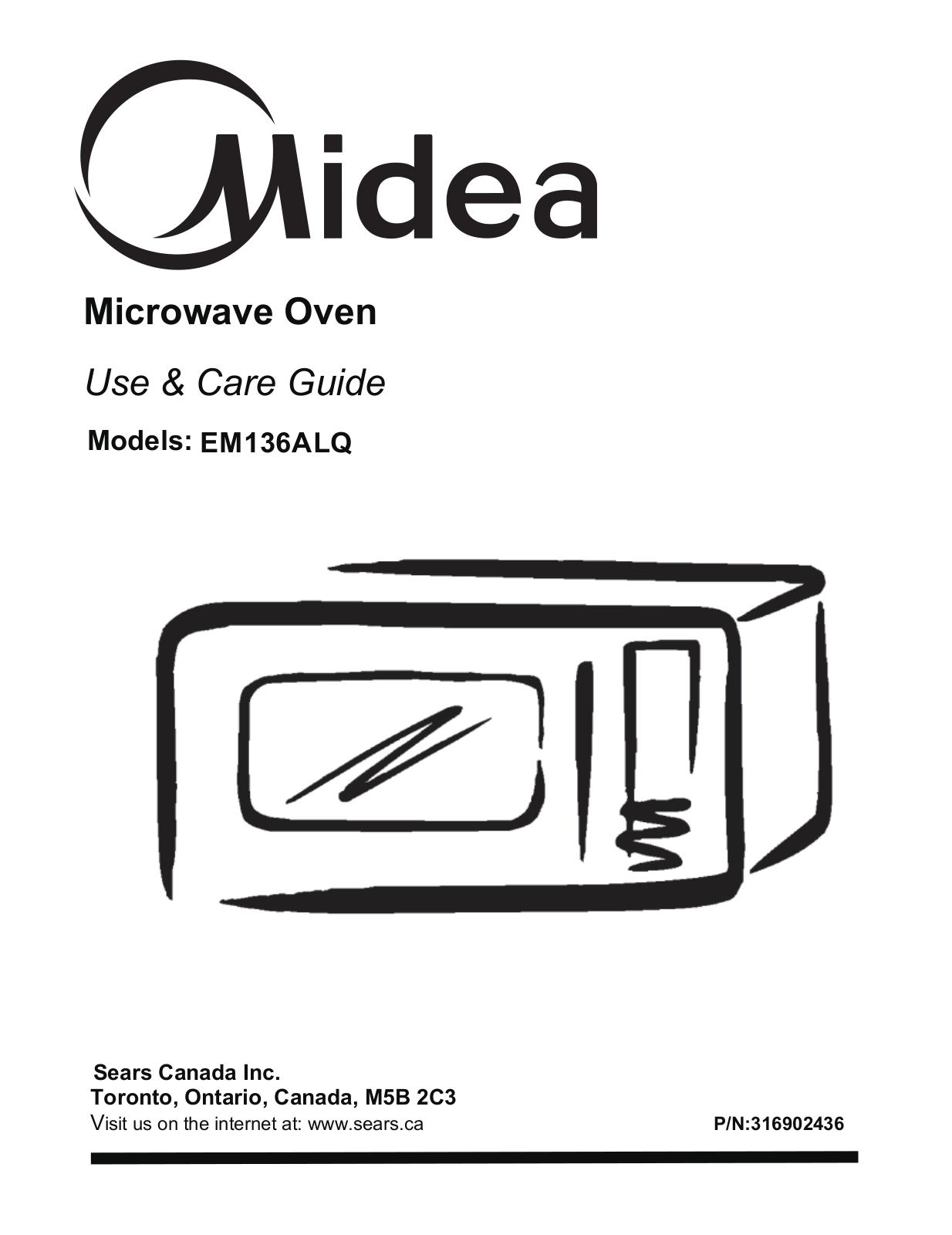 Midea Kitchen Appliances XM136AXX, EM136AXX User Manual