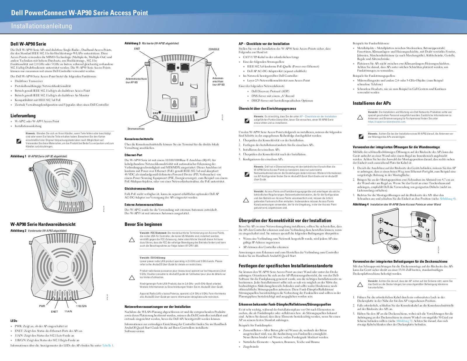 Dell W-AP92, W-AP93 User Manual