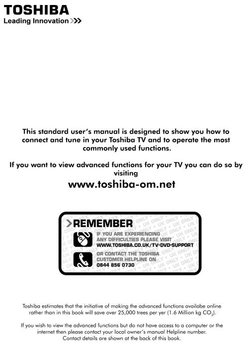 Toshiba 37BV701B User Manual