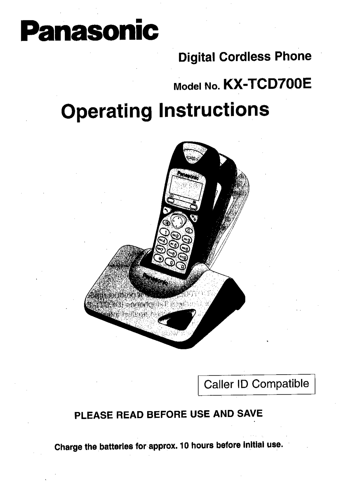 Panasonic KX-TCD700 Operating Instructions