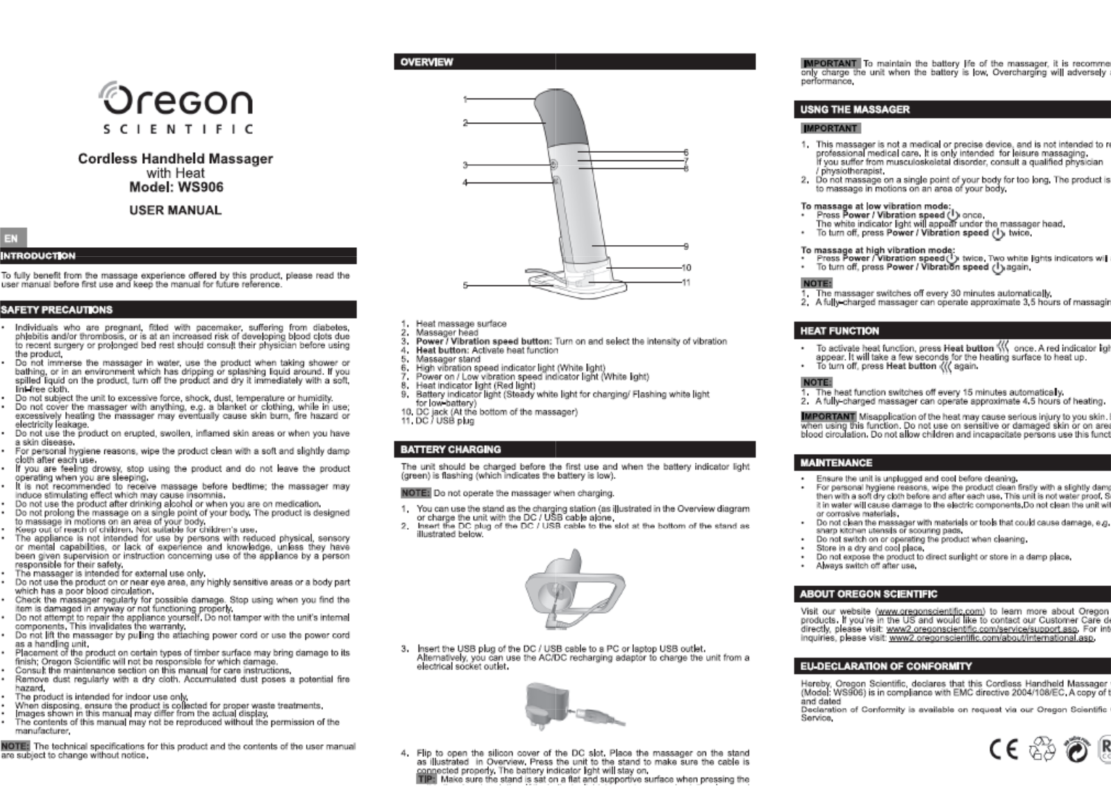 Oregon WS906 USER MANUAL