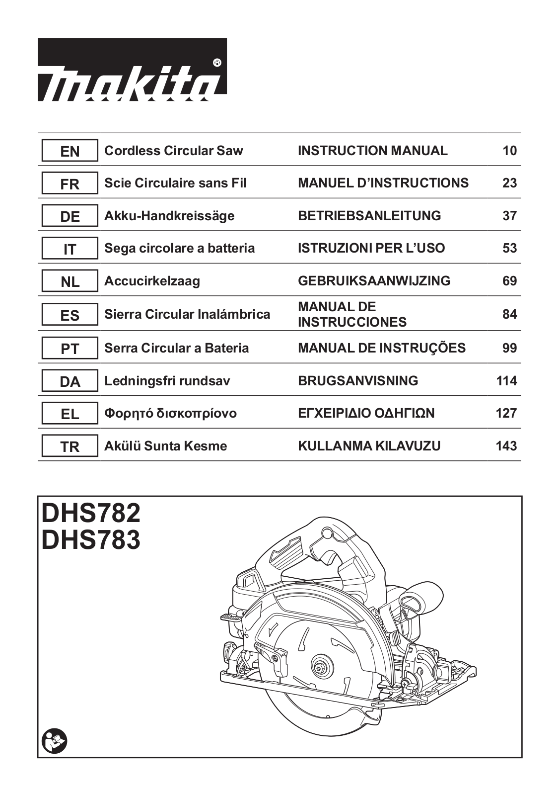 Makita DHS783, DHS782 User Manual