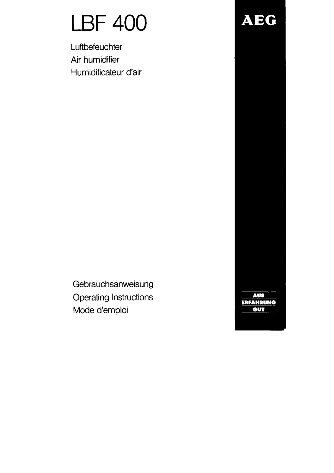 Aeg LBF400 User Manual