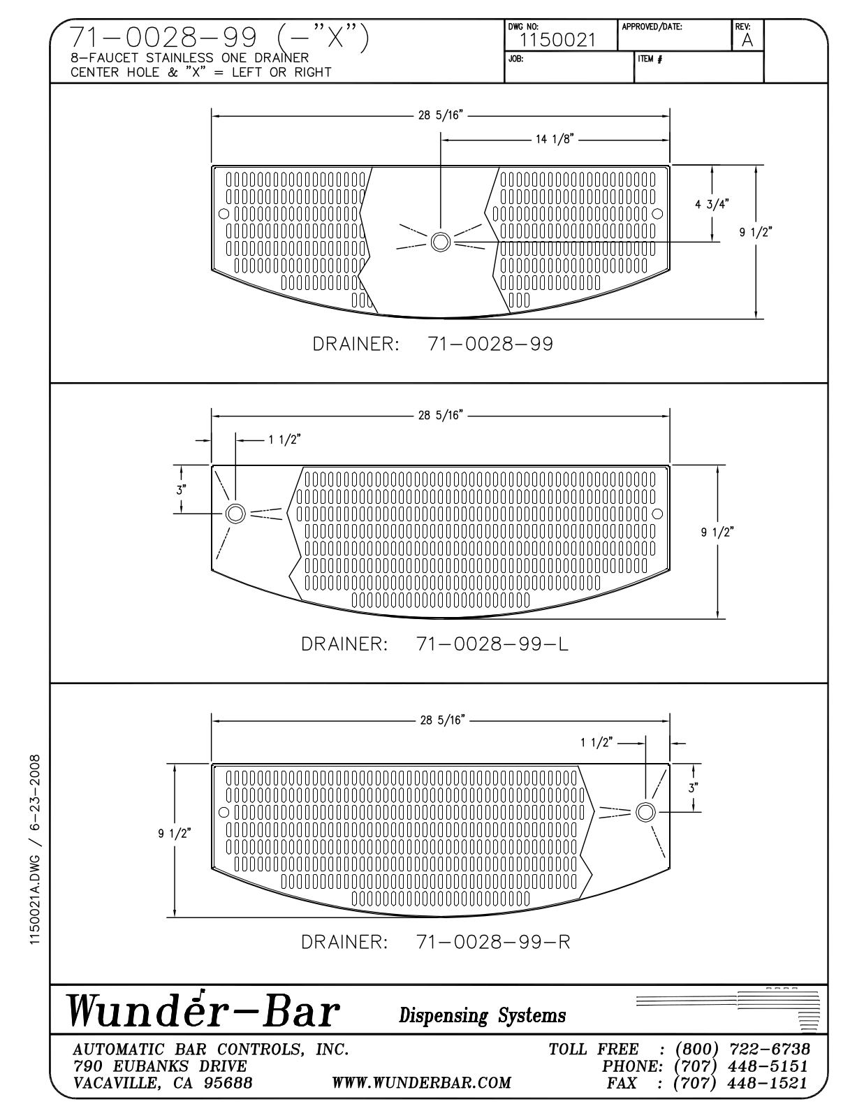 Wunder Bar 71-0028-99 User Manual