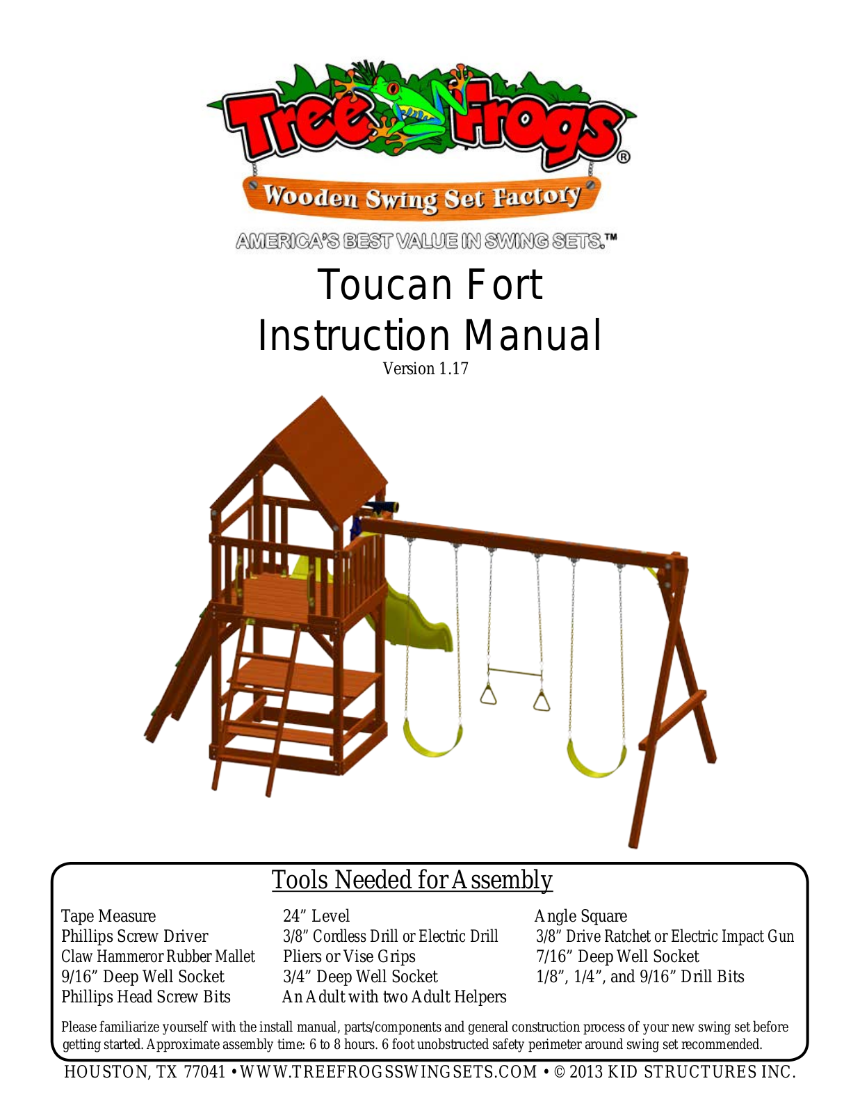Tree Frogs Toucan Fort Instruction Manual