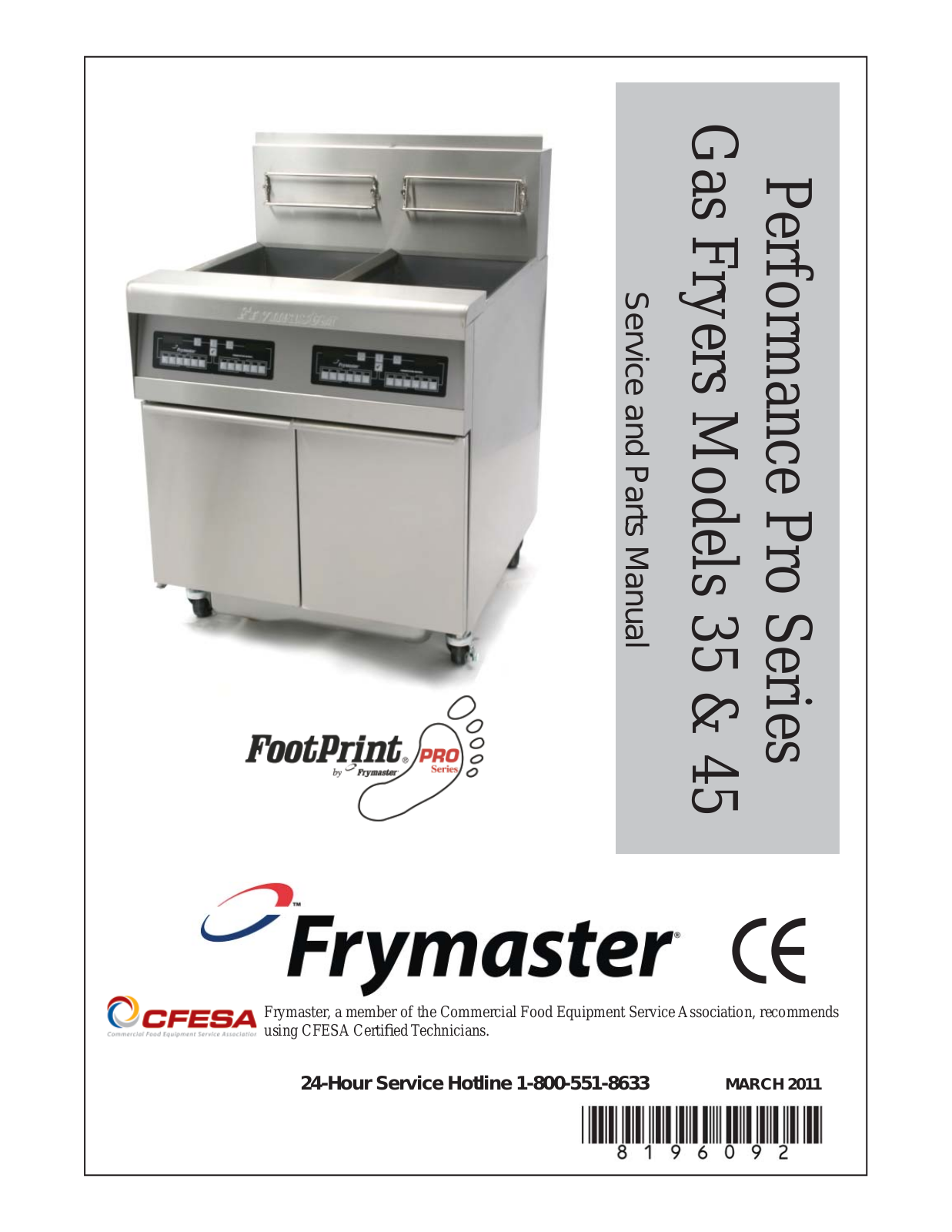 Frymaster FPP245 Service Manual