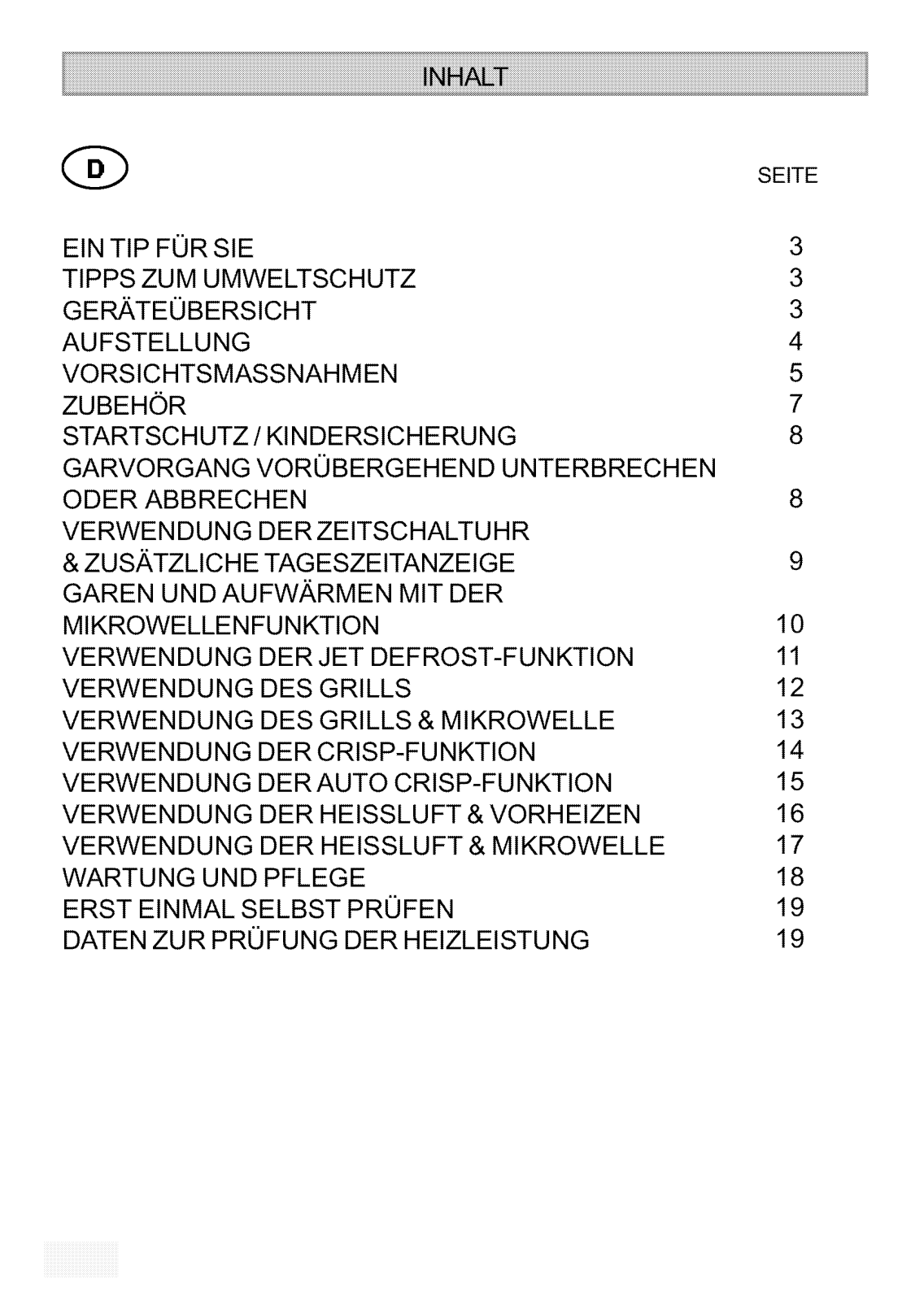 Whirlpool AT 325 WH, AT 325/BLACK, AT 328/WHITE, AT 328/BLACK, AT 328 WH INSTRUCTION FOR USE