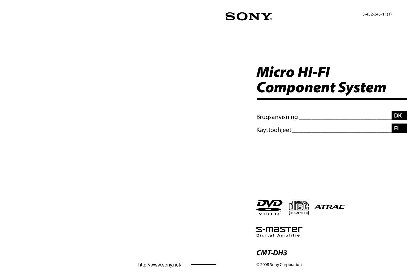 Sony CMT-DH3 User Manual