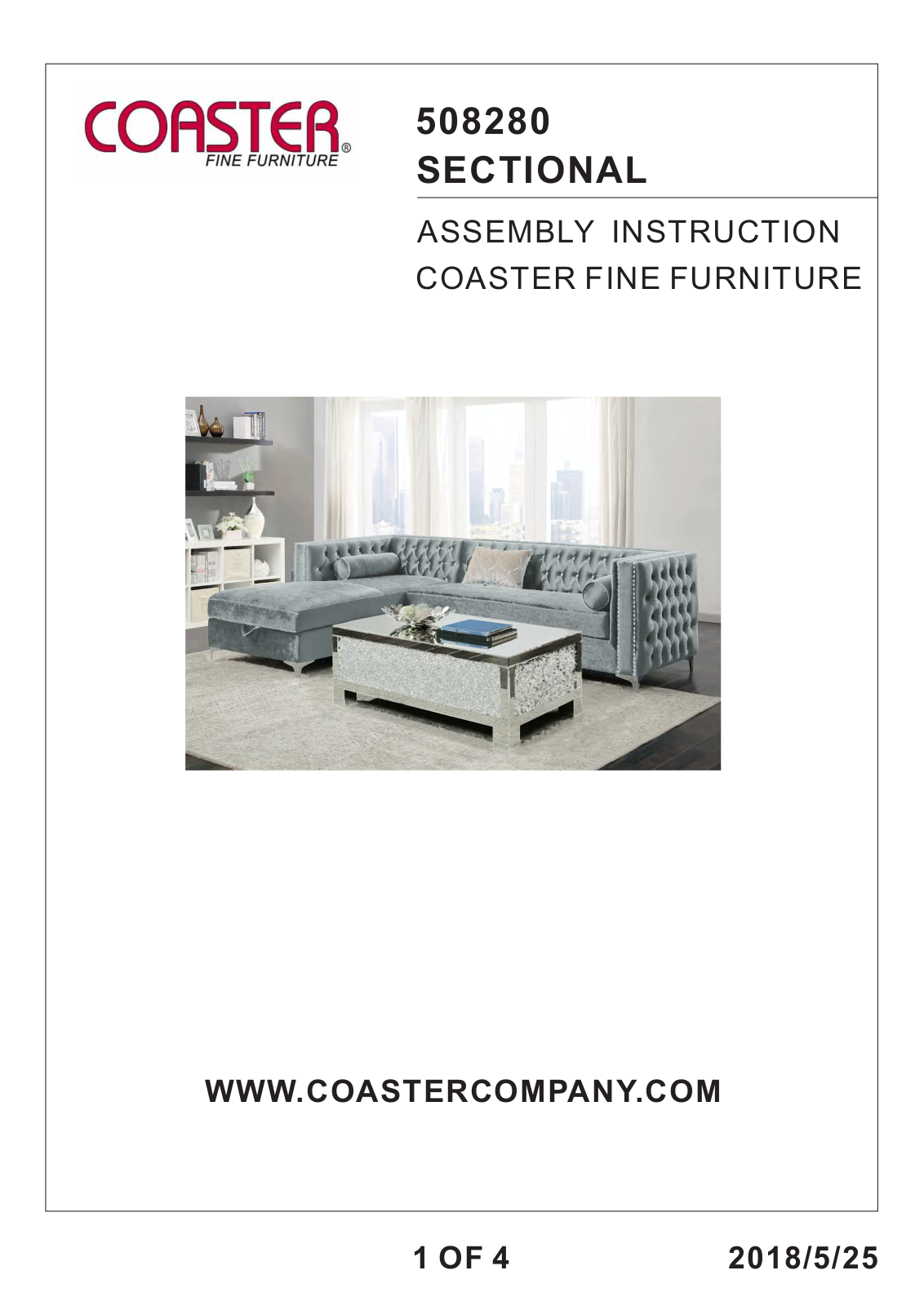 Coaster 508280 Assembly Guide - ManualMachine.com