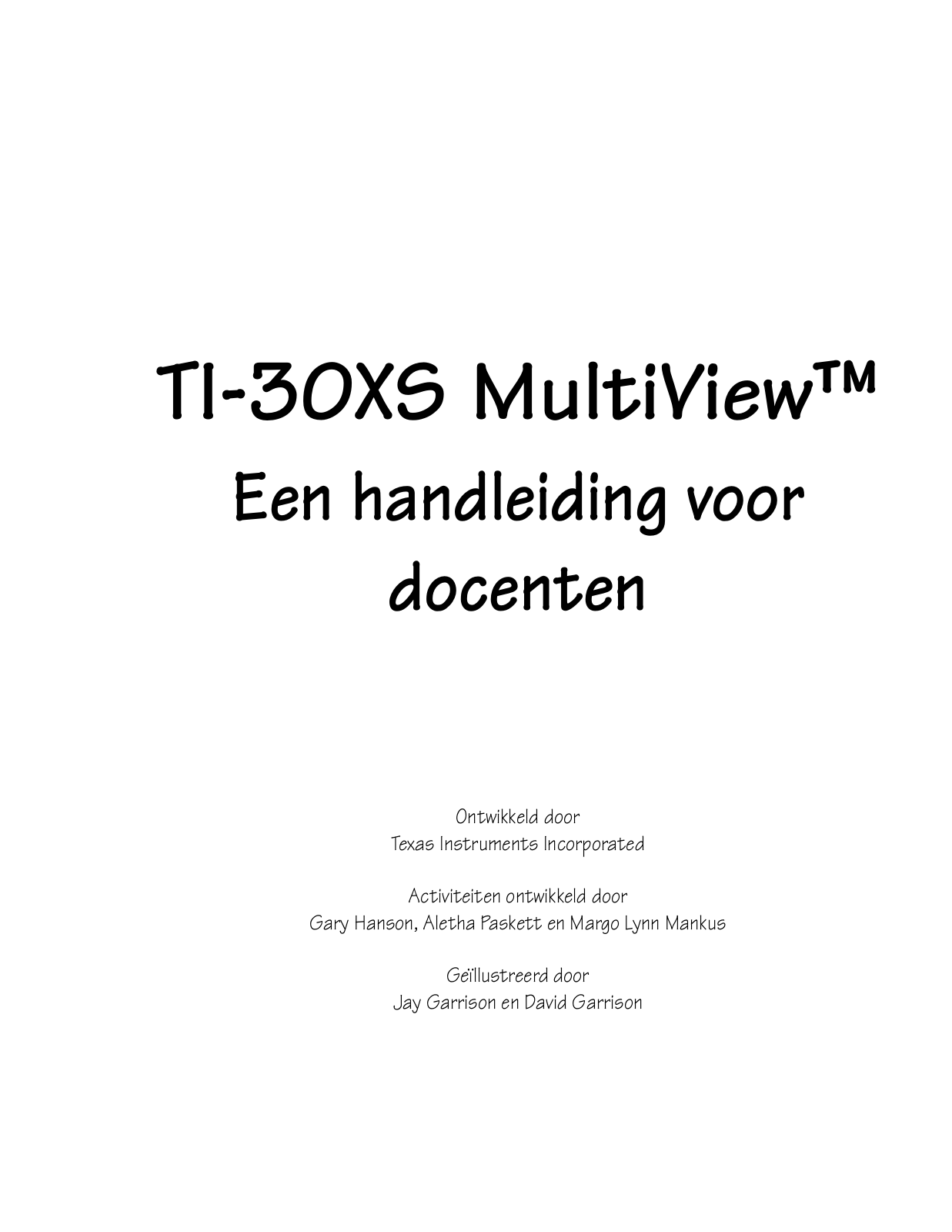 Texas Instruments TI-30XS MultiView Guide