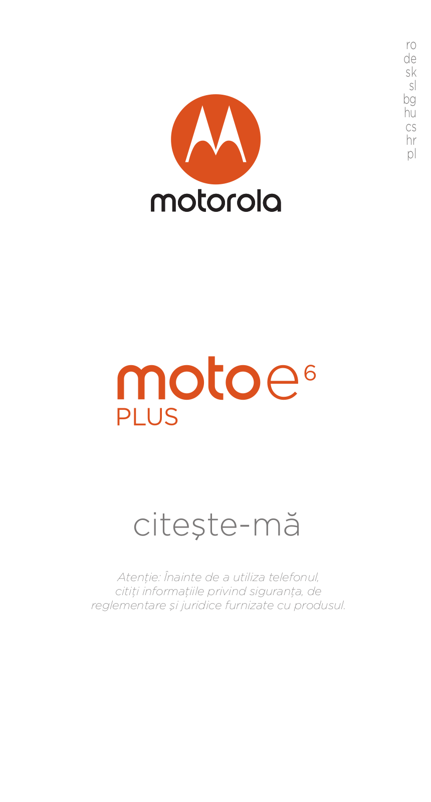 Motorola E6 Plus 32 GB User Manual