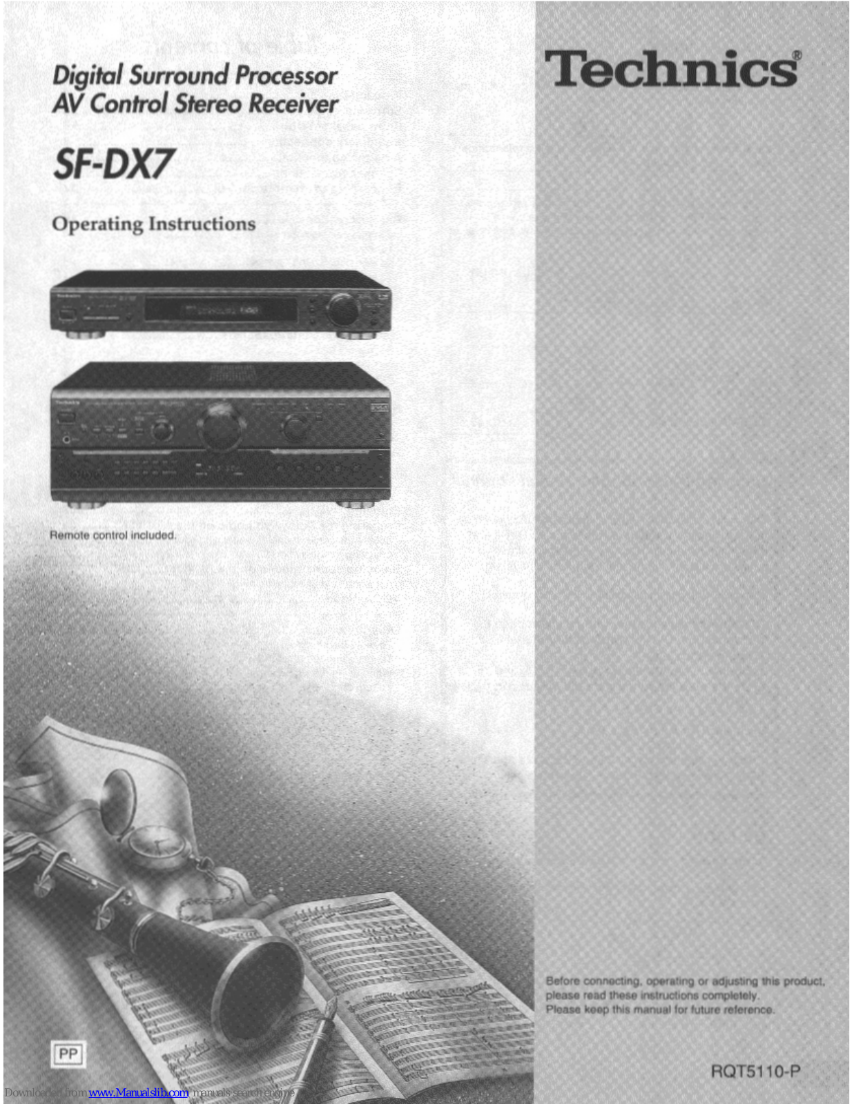 Technics SF-DX7, SH-AC500D, SA-AX7 Operating Instructions Manual - ManualMachine.com