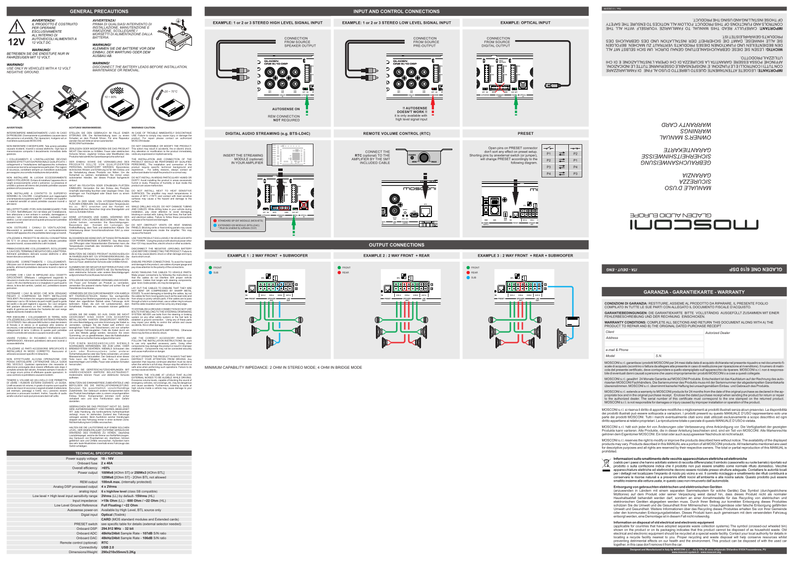 Mosconi ONE610DSP User guide - ManualMachine.com