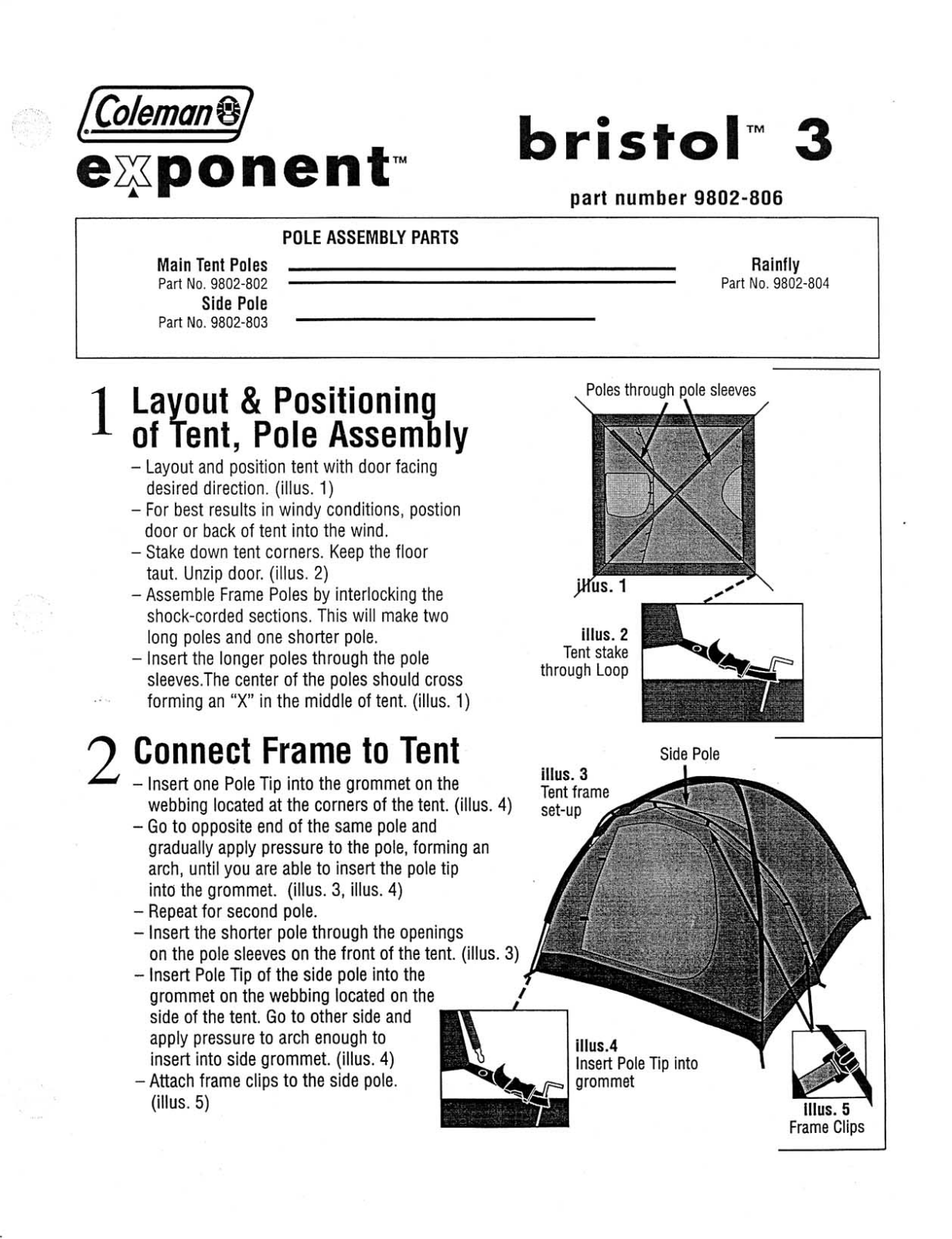 Coleman bristol 3 User Manual