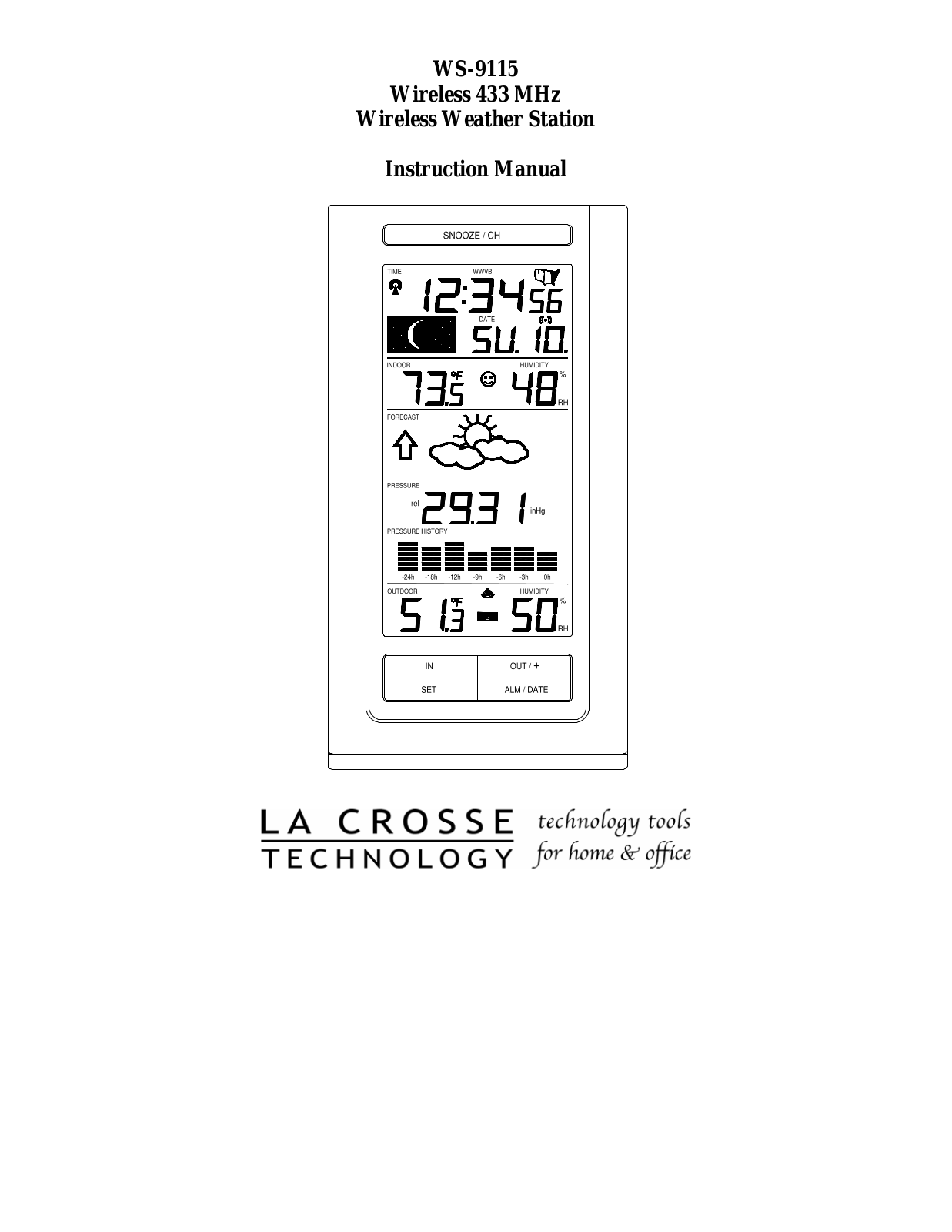 La Crosse Technology WS-9115TWC, WS-9115 User Manual