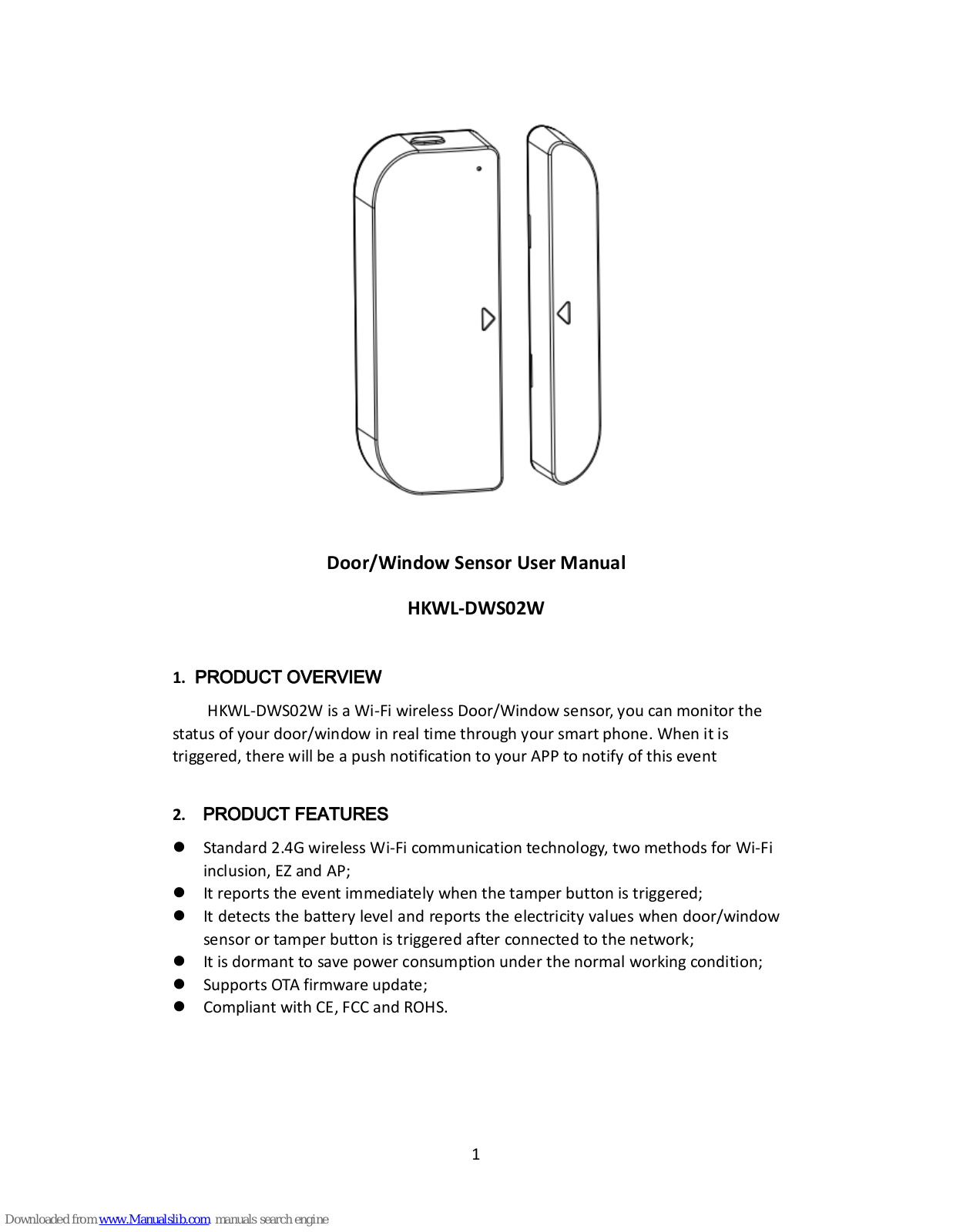 Hank HKWL-DWS02W User Manual