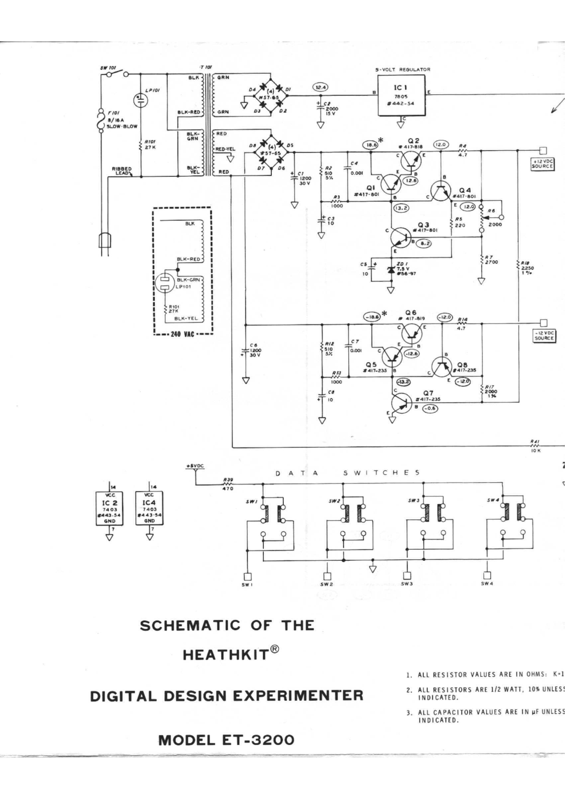 Heathkit ET-3200 Schematic